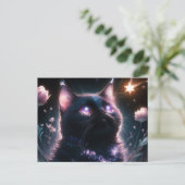 Poscards Chat Mauve 10 Briefkaart (Staand voorkant)