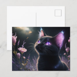 Poscards Chat Mauve 11 Briefkaart