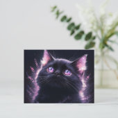 Poscards Chat Mauve 12 Briefkaart (Staand voorkant)