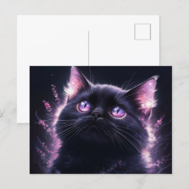 Poscards Chat Mauve 12 Briefkaart