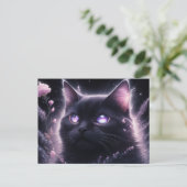 Poscards Chat Mauve Briefkaart (Staand voorkant)