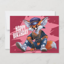 Poscards Gefeliciteerd met je verjaardag Renard 05