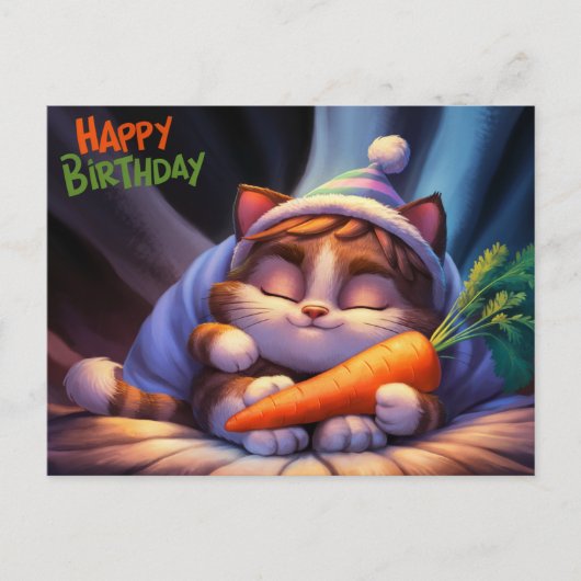 Poscards Gefeliciteerd Verjaardag Klein Kat 10 Briefkaart (Voorkant)