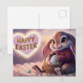 Poscards Happy Easter Lapin 03 Briefkaart (Voorkant / Achterkant)