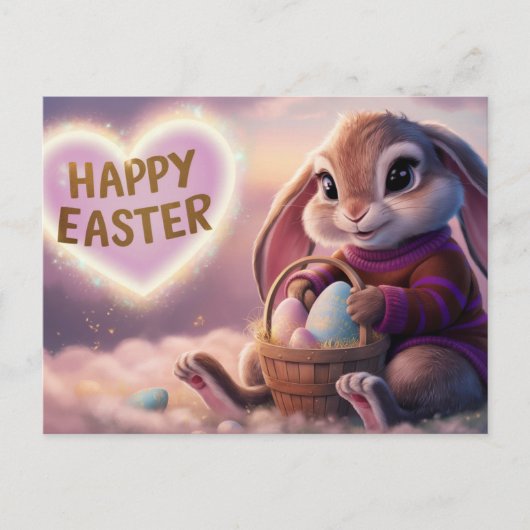 Poscards Happy Easter Lapin 03 Briefkaart (Voorkant)