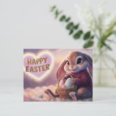 Poscards Happy Easter Lapin 03 Briefkaart (Staand voorkant)