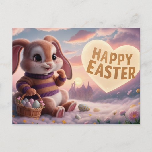 Poscards Happy Easter Lapin 04 Briefkaart (Voorkant)