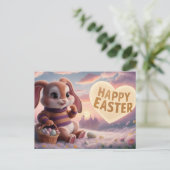 Poscards Happy Easter Lapin 04 Briefkaart (Staand voorkant)