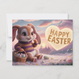 Poscards Happy Easter Lapin 04 Briefkaart