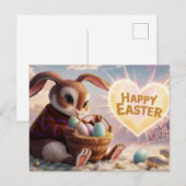 Poscards Happy Easter Lapin 05 Briefkaart (Voorkant / Achterkant)