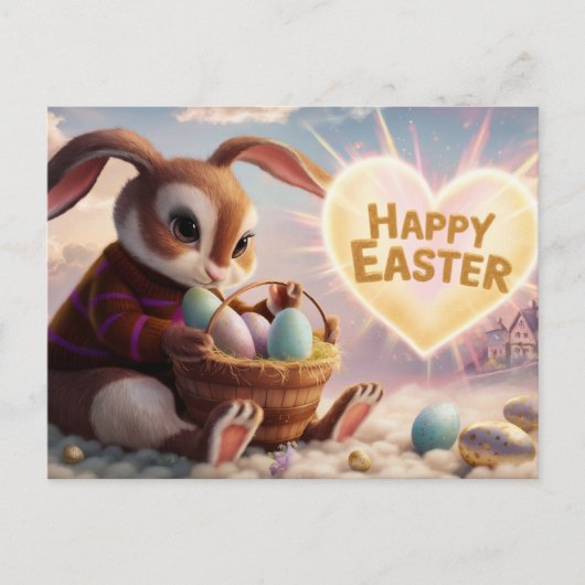 Poscards Happy Easter Lapin 05 Briefkaart (Voorkant)