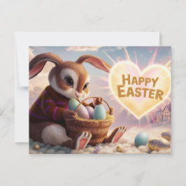 Poscards Happy Easter Lapin 05 Briefkaart