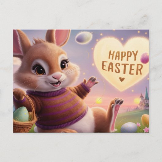 Poscards Happy Easter Lapin 07 Briefkaart (Voorkant)