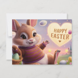 Poscards Happy Easter Lapin 07 Briefkaart