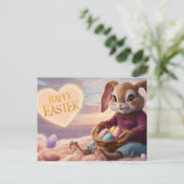 Poscards Happy Easter Lapin 09 Briefkaart (Staand voorkant)