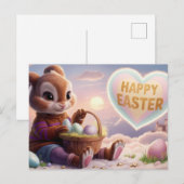 Poscards Happy Easter Lapin 10 Briefkaart (Voorkant / Achterkant)