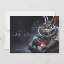Poscards Happy Easter Lapin Oeuf Horror 02 Briefkaart
