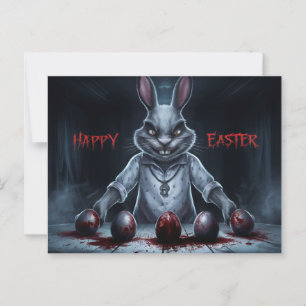 Poscards Happy Easter Lapin Oeuf Horror 03 Briefkaart