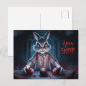 Poscards Happy Easter Lapin Oeuf Horror 05 Briefkaart (Voorkant / Achterkant)