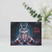 Poscards Happy Easter Lapin Oeuf Horror 05 Briefkaart (Staand voorkant)
