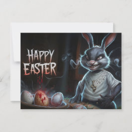 Poscards Happy Easter Lapin Oeuf Horror 06 Briefkaart