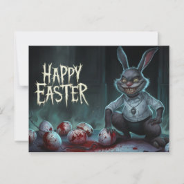 Poscards Happy Easter Lapin Oeuf Horror 08 Briefkaart