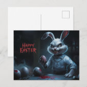 Poscards Happy Easter Lapin Oeuf Horror 10 Briefkaart (Voorkant / Achterkant)