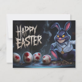 Poscards Happy Easter Lapin Oeuf Horror 11 Briefkaart