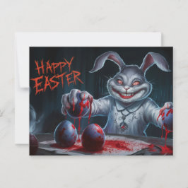 Poscards Happy Easter Lapin Oeuf Horror 12 Briefkaart