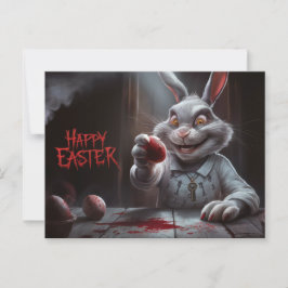 Poscards Happy Easter Lapin Oeuf Horror Briefkaart