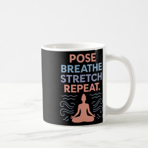 Pose Adem Strek Herhaal Yoga Zen Flow Design Koffiemok