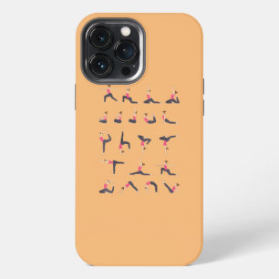 Pose Set Beste Yoga-achterprint iPhone 13 Pro Max Hoesje