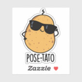 Pose-tato Funny Potato Pun Sticker (Vel)