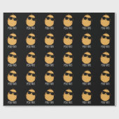 Pose-tato Grappige Aardappel Grappen Donkere BG Cadeaupapier (Vlak)