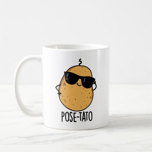 Pose-tato Grappige Aardappel Woordgrap  Koffiemok (Links)