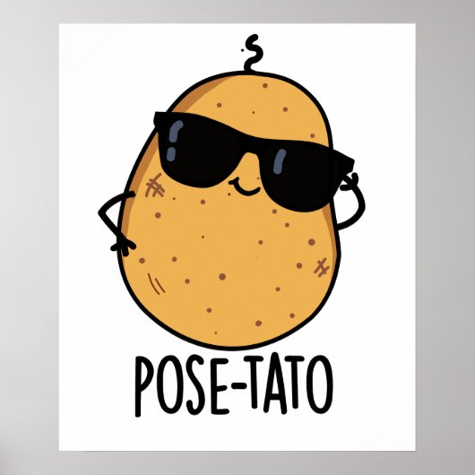 Pose-tato Grappige Aardappel Woordgrap Poster (Voorkant)
