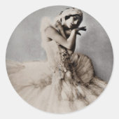 Posed en Pointe Ronde Sticker (Voorkant)