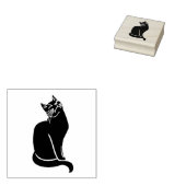 Posed Kittie in een zittende positie Art Stanp Rubberstempel (Gestempeld)