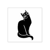 Posed Kittie in een zittende positie Art Stanp Rubberstempel (Afrduk)