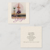 Posed Photo Yoga Docent Vierkante Visitekaartje (Voorkant / Achterkant)