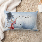 Poseerend Sneeuwmannen Lenden Kerstkussen Kussen (Deken)