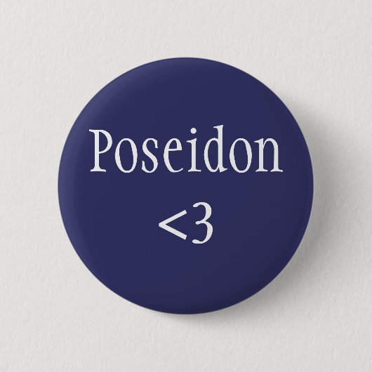Poseidon <3 - Griekse god van het Zee Ronde Button 5,7 Cm (Voorkant)