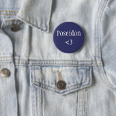Poseidon <3 - Griekse god van het Zee Ronde Button 5,7 Cm (In situ)