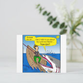 Poseidon cartoon briefkaart (Staand voorkant)