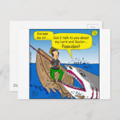 Poseidon cartoon briefkaart (Voorkant / Achterkant)