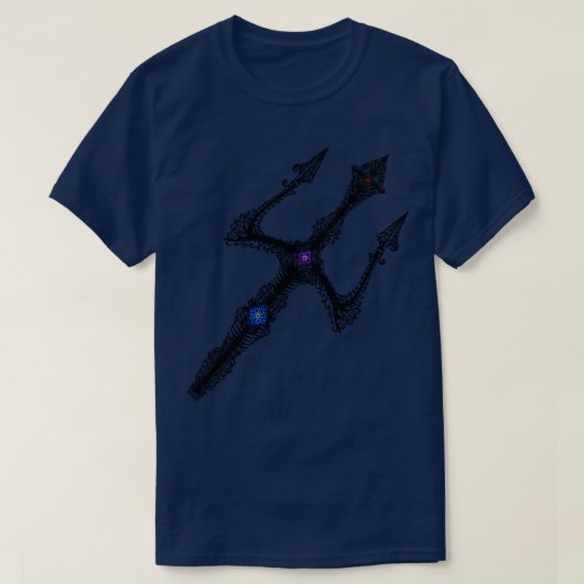 Poseidon drietand vork t-shirt (Design voorkant)