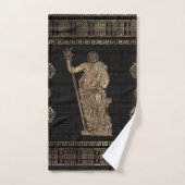 Poseidon en de Griekse Meander Ornament Bad Handdoek (Handdoek)