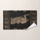 Poseidon en de Griekse Meander Ornament Bad Handdoek (Handdoek)