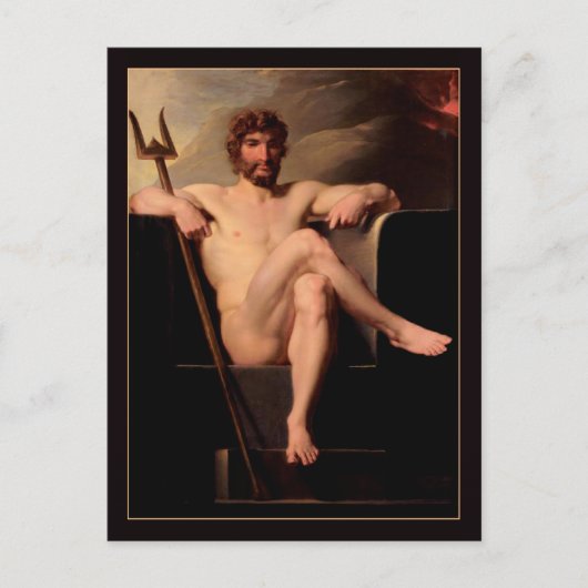 Poseidon Enthroned door Heinrich Fuger Briefkaart (Voorkant)
