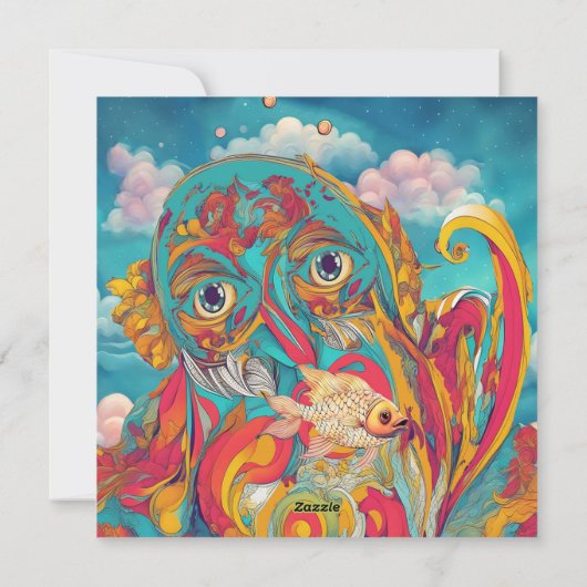 Poseidon Feestdagenkaart (Achterkant)